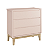 Quarto de Bebê Berço Evolution + Cômoda 3 Gavetas Rosa - Imagem 8