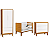 Quarto de Bebê Berço + Cômoda + Guarda Roupa Branco Savana Classic - Imagem 1