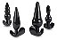 Kit Com 4 Plugs Anais Com Diferentes Formas E Tamanhos Ap031 Preto - Imagem 1