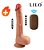Vibrador Realista Lilo Vai Vem Aquecimento E Controle Remoto Bege - Imagem 6