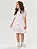 Vestido Branco Flor bordada Rosa - Imagem 1