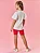 Conjunto Coração Paetê Vermelho - Imagem 2