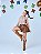 Conjunto Infantil Feminino Camisa Xadrez Vichy e Shorts Saia Marrom - Imagem 4