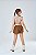 Conjunto Infantil Feminino Camisa Xadrez Vichy e Shorts Saia Marrom - Imagem 3