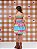 Vestido Junino Infantil de Luxo Lastex Colorido com Babados - Imagem 6