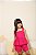 Conjunto Infantil Menina Blusa Peplum e Short em Algodão Pink - Imagem 5