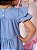 Vestido Infantil Rodado com Babados Malha de Algodão Azul - Imagem 3
