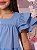 Vestido Infantil Rodado com Babados Malha de Algodão Azul - Imagem 2