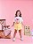 Conjunto Infantil Feminino Camiseta Gatinha Bela Shorts Saia Amarelo - Imagem 2