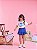 Conjunto Infantil Feminino Bela Peixinhos – Camiseta e Short-Saia Azul - Imagem 4