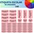 50 Etiquetas Escolares Vinil CORES - Imagem 1