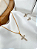 Conjunto Colar e Brinco Folheado a Ouro 18k Crucifixo com Zircônias Cristais - Imagem 2