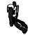 Coldre de Cintura Glock com Lanterna Mid-Ride com Tira de Ancoragem - Preto (Phantom Maynards) - Imagem 3