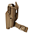 Coldre de Cintura Glock com Lanterna Mid-Ride com Tira de Ancoragem - Caqui PRF / Areia (Phantom Maynards) - Imagem 2