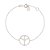 Pulseira Paz & Amor Ouro Branco 18k e Safira Branca - Imagem 1