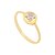 Anel Cindy Pave Circulo Ouro 18k Diamante - Imagem 1