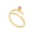 Anel Espiral Safira Rosa - Imagem 1