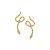Brinco Serpente Ouro 18k Diamantes - Imagem 1