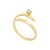 Anel Espiral Ouro 18k com Diamante - Imagem 1