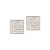 Brinco Pave Quadrado Ouro 18k com Diamante - Imagem 1