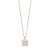 Colar Pave Quadrado Mini Ouro 18k com Diamante - Imagem 1