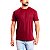 Kit 2 Camisetas Premium Vinho Masculina Lisa 100% Algodão - Imagem 2