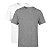 Kit 2 Camisetas Premium Masculina Lisa 100% Algodão - Branca / Cinza - Imagem 1