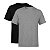 Kit 2 Camisetas Premium Preta e Cinza Masculina Lisa 100% Algodão - Imagem 1