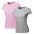 Kit 2 Blusas Feminina Camiseta Lisa Básica Algodão Camisa Baby Look - Imagem 1