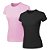 Kit 2 Blusas Feminina Camiseta Lisa Básica Algodão Camisa Baby Look - Imagem 1