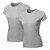 Kit 2 Blusas Feminina Camiseta Lisa Básica Algodão Camisa Baby Look - Imagem 1