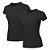 Kit 2 Blusas Feminina Camiseta Lisa Básica Algodão Camisa Baby Look - Imagem 1
