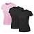 Kit 3 Blusas Feminina Camiseta Lisa Básica Algodão Camisa Baby Look - Imagem 1