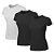 Kit 3 Blusas Feminina Camiseta Lisa Básica Algodão Camisa Baby Look - Imagem 1