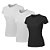 Kit 3 Blusas Feminina Camiseta Lisa Básica Algodão Camisa Baby Look - Imagem 1