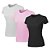 Kit 3 Blusas Feminina Camiseta Lisa Básica Algodão Camisa Baby Look - Imagem 1