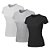 Kit 3 Blusas Feminina Camiseta Lisa Básica Algodão Camisa Baby Look - Imagem 1
