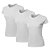 Kit 3 Blusas Feminina Camiseta Lisa Básica Algodão Camisa Baby Look - Imagem 1