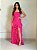 VESTIDO ROSA COM BABADO E FENDA - Imagem 1