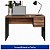 Mesa de Escritório 1,20x0,60 Com Gavetas - Nogal Sevilha/Preto - 21471 - Casa das Cadeiras Anápolis - Imagem 2