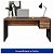 Mesa de Escritório 1,50x0,60 Com Gavetas - Nogal Sevilha/Preto - 21473 - Casa das Cadeiras Anápolis - Imagem 2