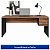 Mesa de Escritório 1,70x0,70 Com Gavetas - Nogal Sevilha/Preto - 21475 - Casa das Cadeiras Anápolis - Imagem 3