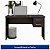 Mesa de Escritório 1,20x0,60 Com Gavetas - Marsala/Preto - 23471 - Casa das Cadeiras Anápolis - Imagem 2