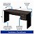 Mesa de Escritório 1,50x0,60 Com Gavetas - Marsala/Preto - 23473 - Casa das Cadeiras Anápolis - Imagem 3
