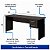 Mesa de Escritório 1,70x0,70 Com Gavetas - Marsala/Preto - 23475 - Casa das Cadeiras Anápolis - Imagem 3