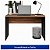 Mesa de Escritório 1,20x0,60 Sem Gavetas - Nogal Sevilha/Preto - 21469 - Casa das Cadeiras Anápolis - Imagem 2