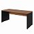 Mesa de Escritório 1,70x0,70 Sem Gavetas - Nogal Sevilha/Preto - 21474 - Casa das Cadeiras Anápolis - Imagem 1