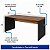 Mesa de Escritório 1,70x0,70 Sem Gavetas - Nogal Sevilha/Preto - 21474 - Casa das Cadeiras Anápolis - Imagem 3