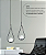 PENDENTE GOTA PRETO VIDRO LEITOSO 1XE27 ip20 - Imagem 1