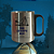 Caneca Aço Inox 300ml Alça Plastica Preta - Imagem 1
